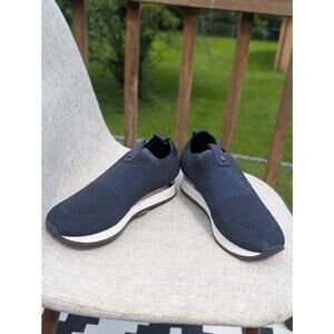 Carvela Janeiro 2 Crystal Embellished Navy Black Fabric Sneakers EU 41 Sz 10